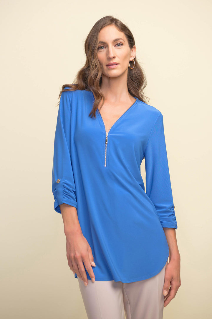 Joseph Ribkoff Aegean Sea Top Style 211115 - Top 3/4 Sleeves, Aegean Sea, Blue, Sale, SS21, Top, Tunic ginasmartboutique