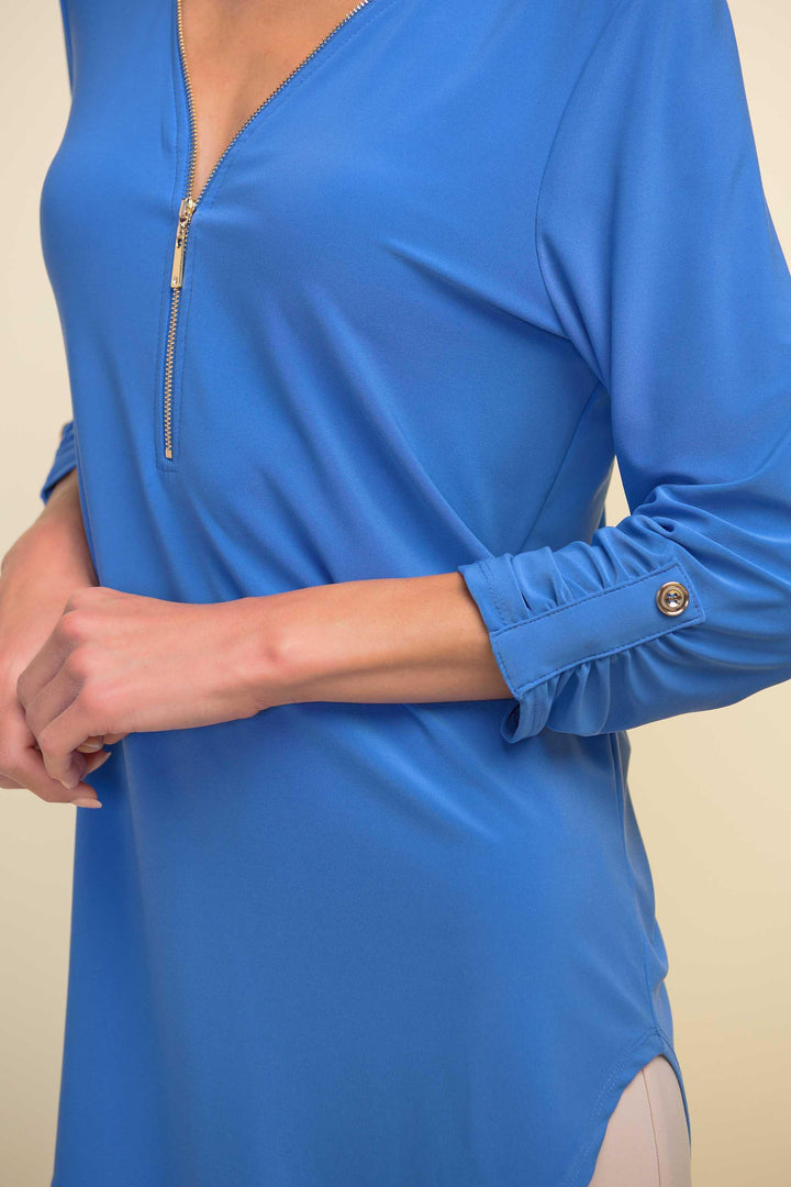 Joseph Ribkoff Aegean Sea Top Style 211115 - Top 3/4 Sleeves, Aegean Sea, Blue, Sale, SS21, Top, Tunic ginasmartboutique