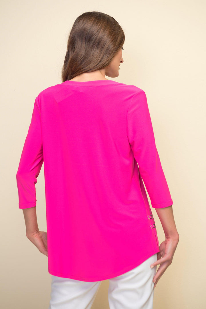 Joseph Ribkoff Azalea Top Style 211123 - Top 3/4 Sleeves, Azalea, Hot Pink, Pink, Sale, SS21, Top, Tunic ginasmartboutique