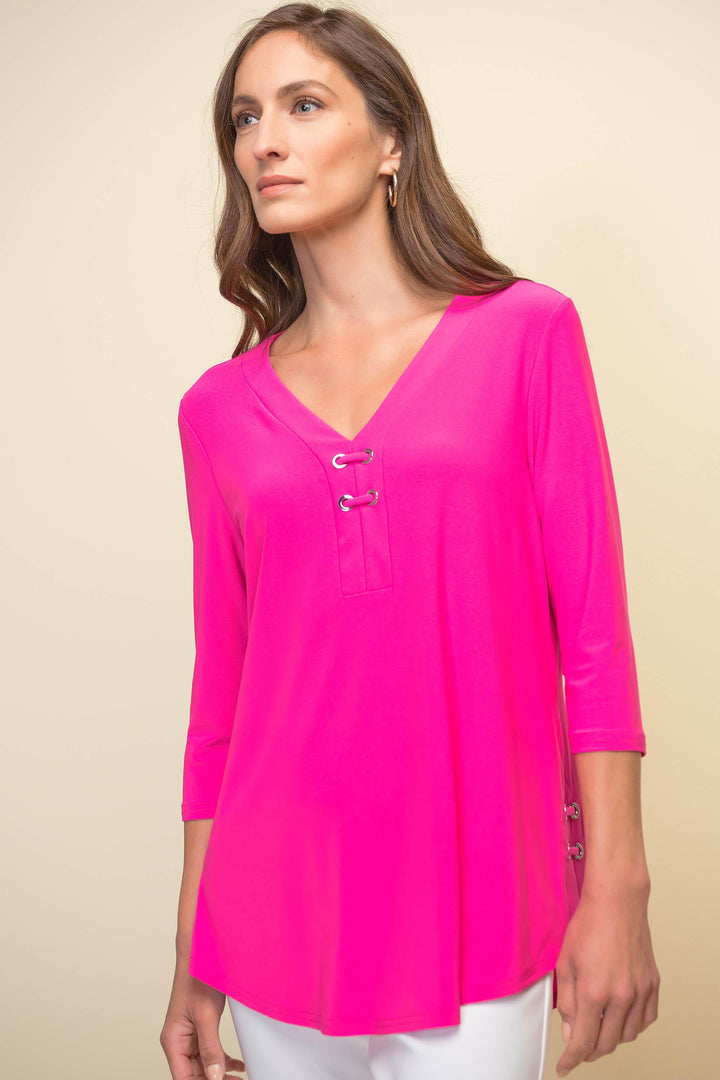 Joseph Ribkoff Azalea Top Style 211123 - Top 3/4 Sleeves, Azalea, Hot Pink, Pink, Sale, SS21, Top, Tunic ginasmartboutique