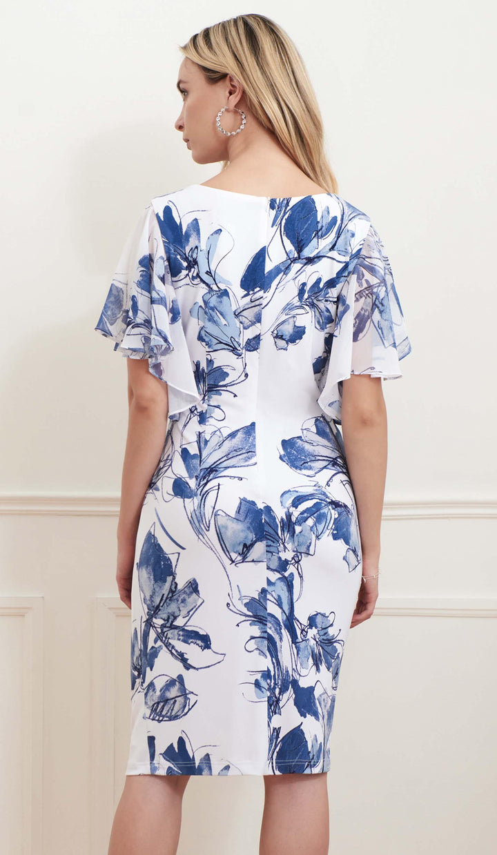 Joseph Ribkoff Blue/Multi Floral Dress Style 221352 - Blue, Dress, Floral, SS22 ginasmartboutique