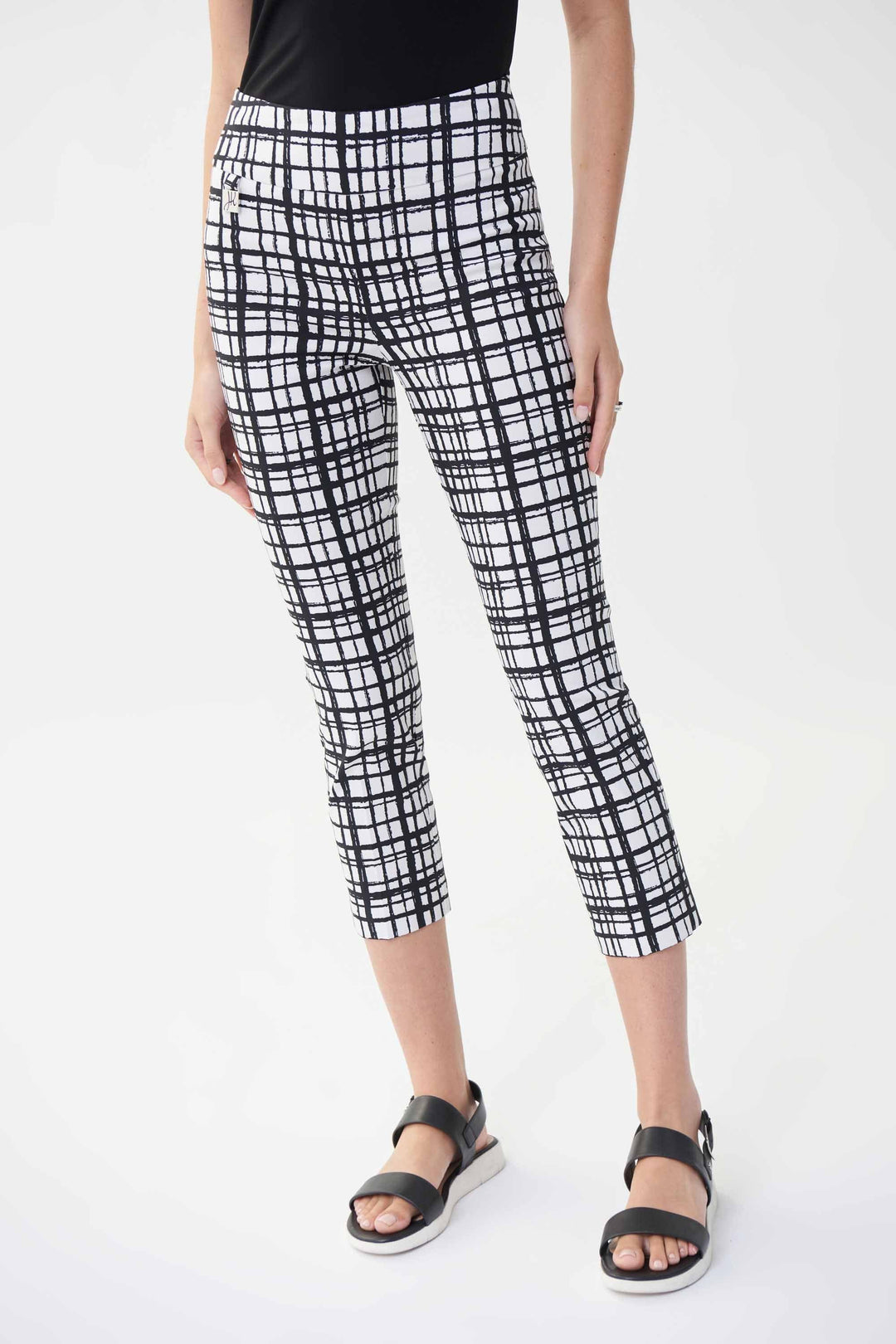 Joseph Ribkoff Vanilla/Black Pant Style 222259 - Black, Pant, Sale, SS22, Vanilla ginasmartboutique