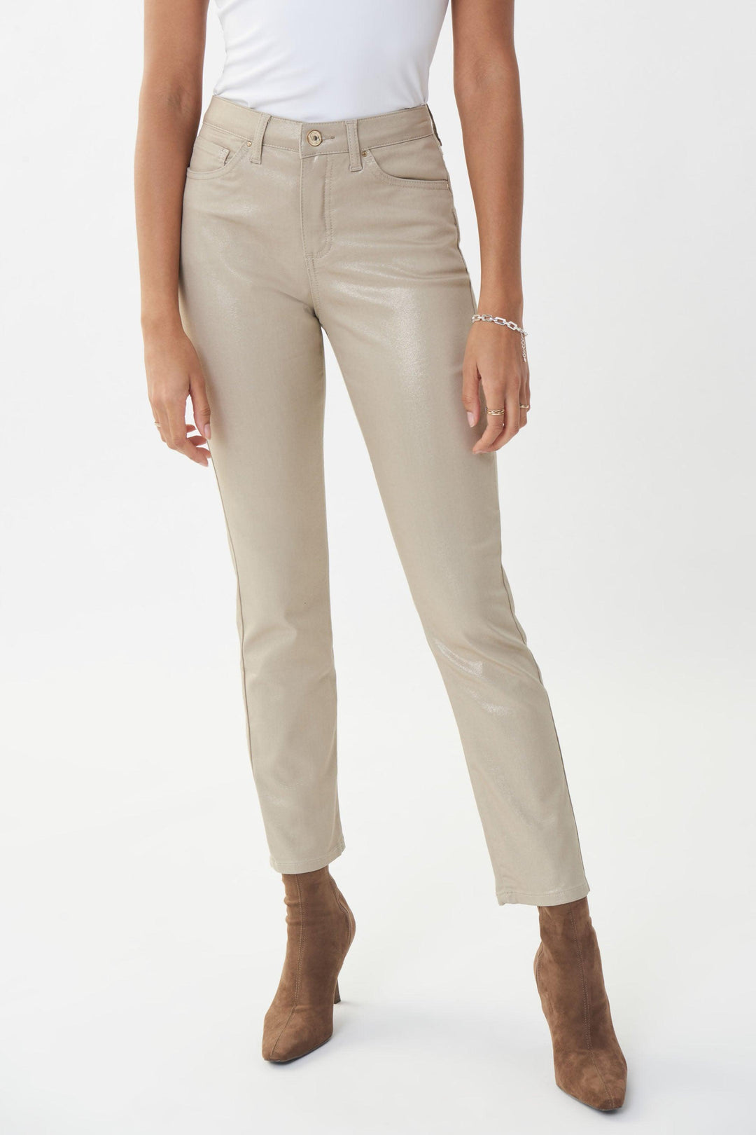 Joseph Ribkoff Champagne Trouser Style 223929 - Jeans AW22, Beige, Champagne, New, Trouser ginasmartboutique