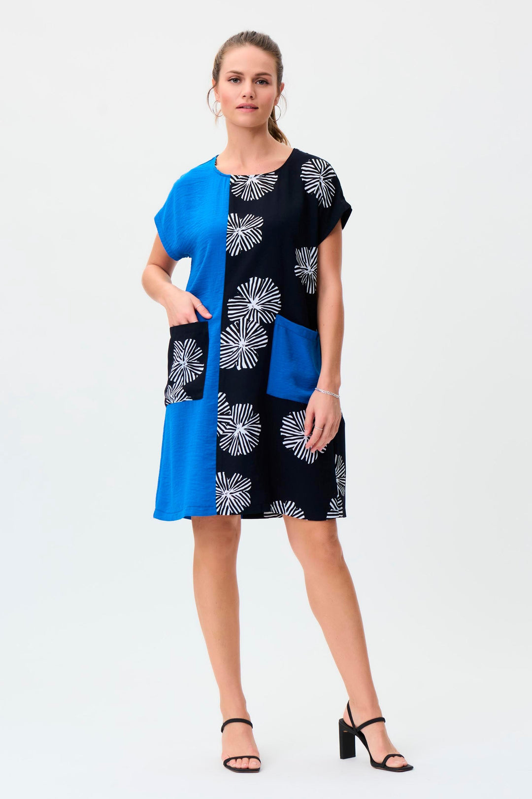 Joseph Ribkoff Vanilla/ Multicoloured Dress Style 231038 - Dress Multi Coloured, New, SS23, T-Shirt, Top, Vanilla ginasmartboutique