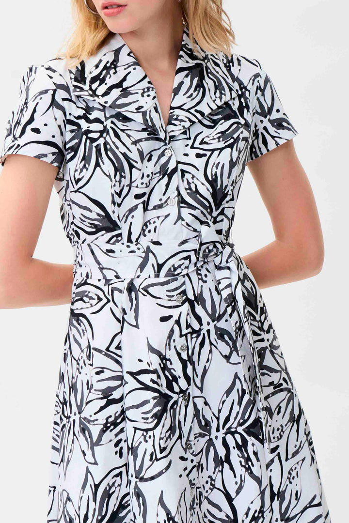 Joseph Ribkoff Vanilla/ Black Dress Style 231045 - Black, Dress, New, SS23, Vanilla ginasmartboutique