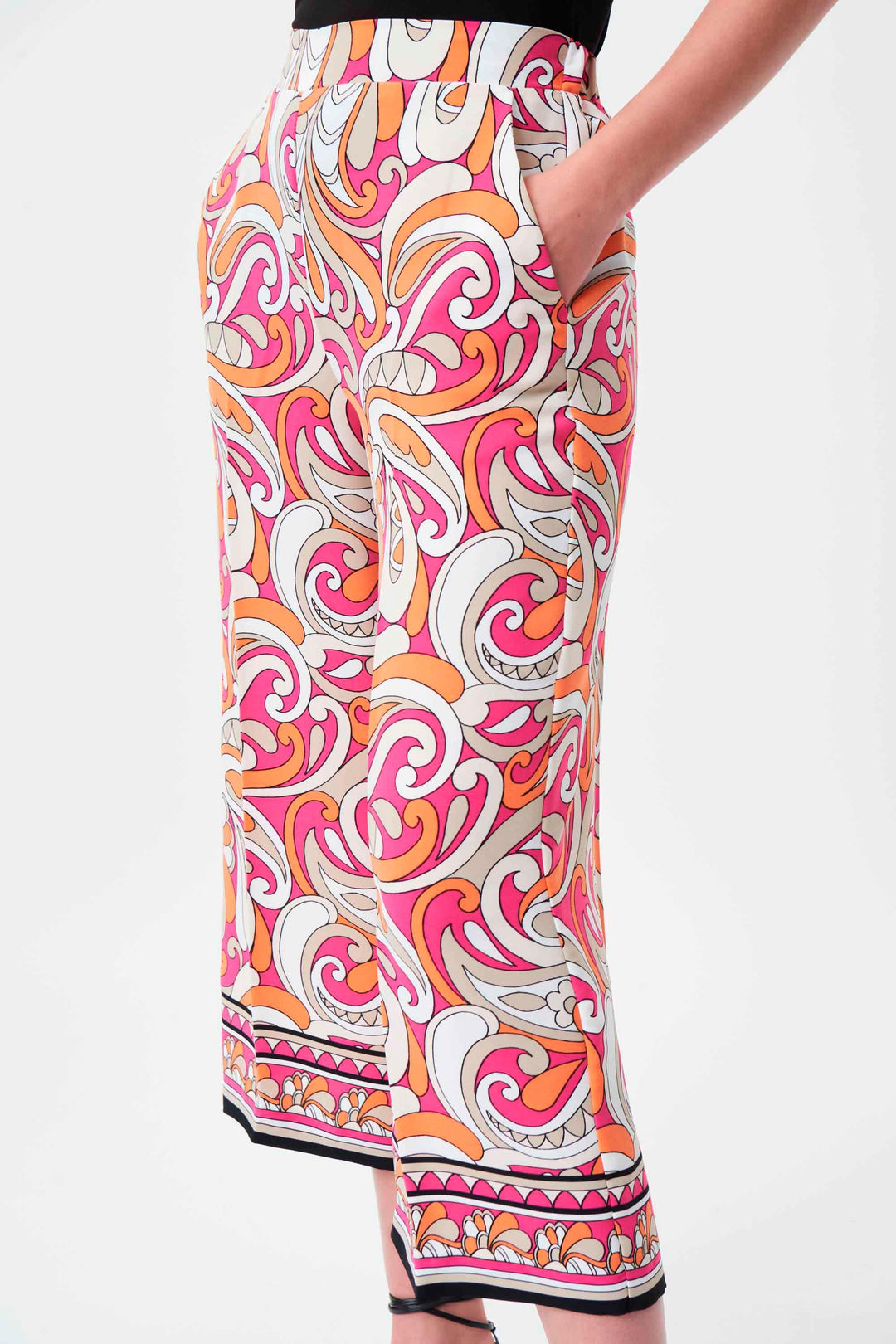 Joseph Ribkoff Vanilla/ Multicoloured Trousers Style 232044 - Trouser Multi Coloured, New, SS23, Trouser, Vanilla ginasmartboutique