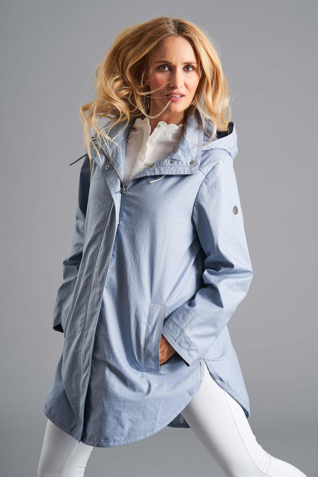 Junge Coat - Style 0121-2205-41 - Coat Coat, Jacket, Light Blue, Sale, SS21, SS22 ginasmartboutique