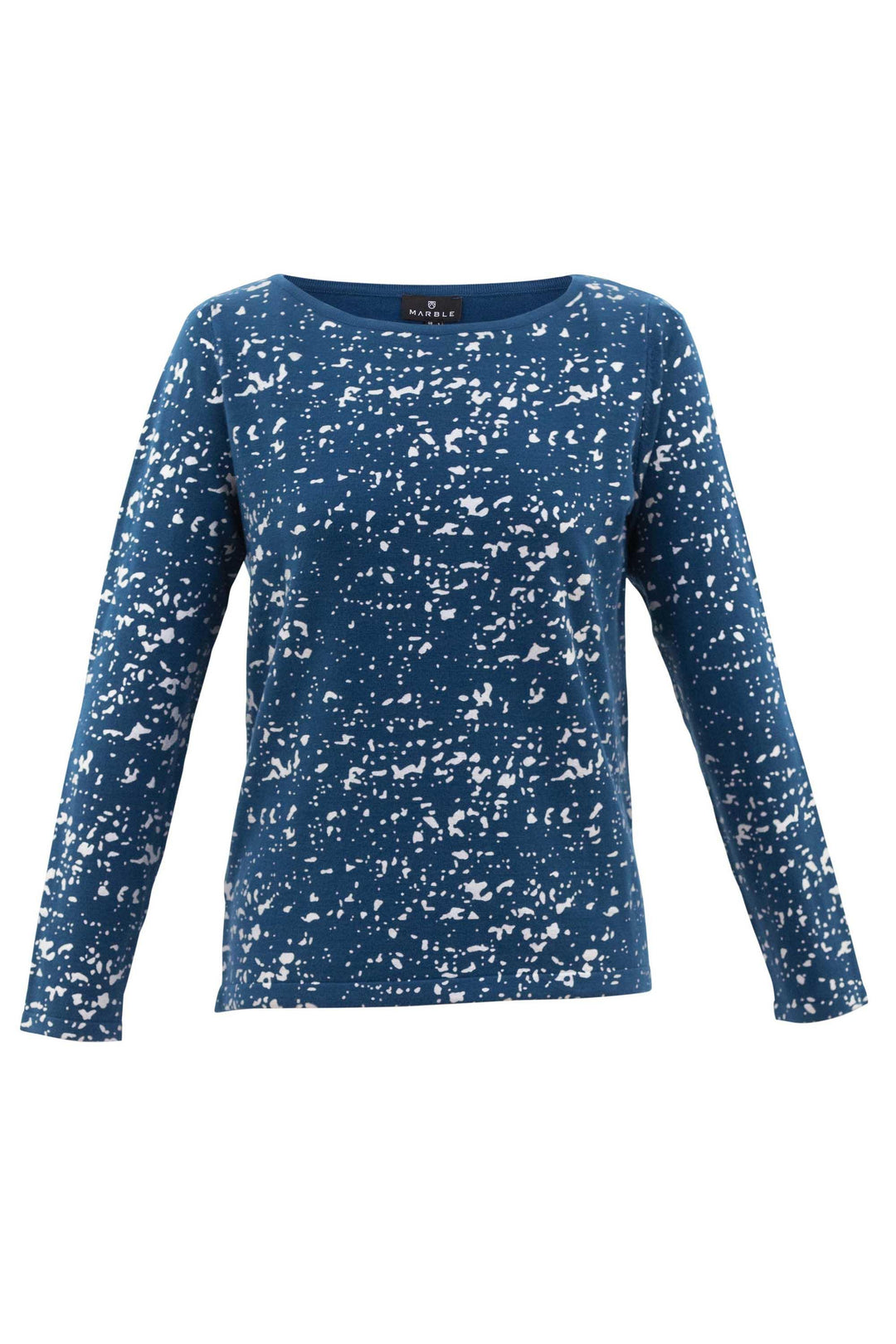 Marble Jumper Style 6694-170 - AW22, Blue, Jumper, Marine, New, Sale ginasmartboutique