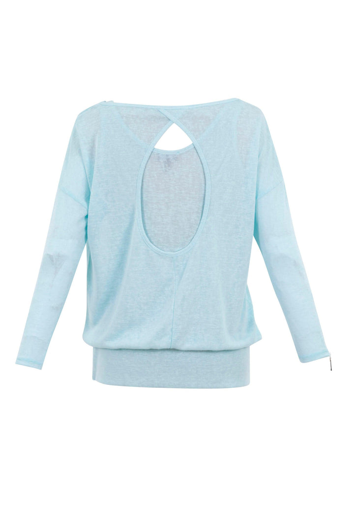 Marble Top Style 6946-202 - Top Aqua, New, SS23, T-Shirt, Top ginasmartboutique