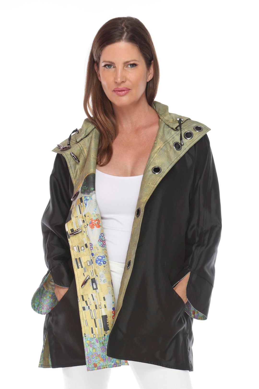 Oopera J3240RW-2 Reversible Jacket - Coat Brown, Coat, Jacket, Multi Coloured, New, SS23 ginasmartboutique