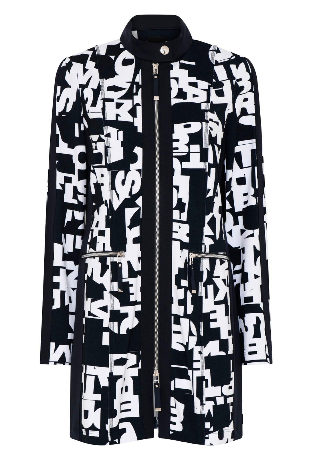 i’cona Jacket Style 67136-60135-69 - Jacket Black, Jacket, New, Print, SS23, White ginasmartboutique